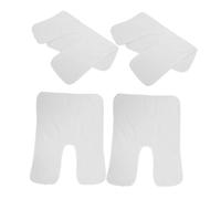 TOGEVAL Split Design Coral Fleece Facial Towels 4pcs Set Fast Drying Professional Massage Towels Spa and Salon Use White