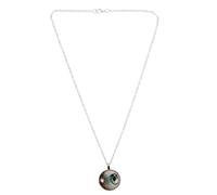 TOGEVAL Spooky Eyeball Necklace Halloween Costume Accessory Realistic Glass Pendant Charm Unique Horror Jewelry for Party and Photo Prop