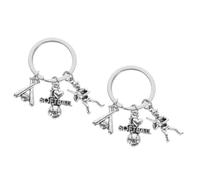 TOGEVAL Sports Key Chain Baseball Softball Key Charms Metal Keychain Graduation Men