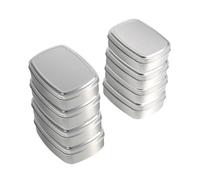 TOGEVAL Square Aluminum Soap Boxes 8pcs with Lids, Handmade Soap Storage Containers 100ml 150ml, Portable Cosmetic Aluminium Cans for Travel and Daily Bathroom Use