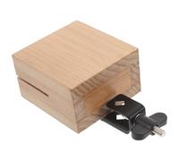 TOGEVAL Square Wooden Jam Block with Robust Design and Clean Resonant Sound, Hand Percussion Drum Block for Band Practice and Drum Set Cowbell Setups, Khaki Colour with Traditional