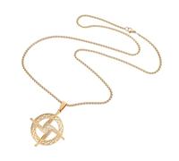 TOGEVAL St Brigid Cross Pendant Necklace Catholic Jewelry Lightweight Amulet Religious Christian Protection Jewelry for Men Women Vintage Gold Chain