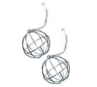 TOGEVAL Stainless Grass Balls Holder Feeding Tools Hanging Rack Sturdy Metal Hay Feeder for Pet Rabbits Guinea Pigs Chinchillas Small Animals Cage Accessories