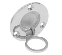 TOGEVAL Stainless Steel Boat Deck Hatch Pull Round Flush Latch Handle Non-slip Grip Hardware for Yacht Floor Hatches Safe Wet Condition Use