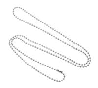 TOGEVAL Stainless Steel Dog Tag Chain Beaded Metal Ball Chain for DIY Crafts Military Style Necklace Suitable for Dog Tags Pendant Making and Custom Projects