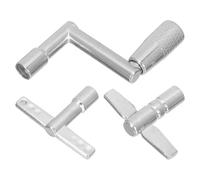 TOGEVAL Stainless Steel Drum Keys Set Featuring Wear Resistant Sturdy Material 3pcs Silver for Drum Tuning and Repair with Different Shapes Suitable for Beginners and Drummers