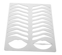 TOGEVAL Stainless Steel Eyebrow Stencil Mold for Shaping and Drawing Brow Practice Tool with Multiple Shapes Easy to Use for Salon and Personal Makeup Precise Brow Template