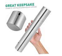 TOGEVAL Stainless Steel Marriage Certificate Holder Tube with Secure Clasp Portable Diploma and Birth Certificate Storage Organizer for Mailing and Document Protection