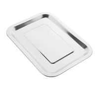 TOGEVAL Stainless Steel Oven Baking Tray with Non-Stick Surface, Sturdy and Easy to Use, Rectangular Toaster Oven Pan Suitable for Picnic and Party Use, Elegant and Simple Design,