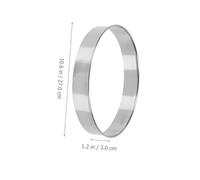 TOGEVAL Stainless Steel Reusable Pizza Ring for Even Baking High Temperature Resistant Pancake and Cake Mold Kitchen Accessory for Cooking Pastries