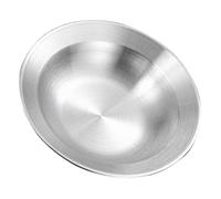 TOGEVAL Stainless Steel Shallow Salad Bowl Food Grade Plate Resistant Kitchen Serving Dish for Ramen Noodles Korean Dishes and Fruit Space Saving Stackable Design