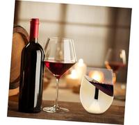 TOGEVAL Stemless Wine Glass Black Gold Electroplated Egg-Shaped Cup Clear Decorative Glass for Wine Whiskey Coffee Tea at Home Office Party