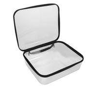 TOGEVAL Storage Bag Zipper Hard Shell for Toys Toiletries Travel Organizer Plastic Crush-Resistant Case Large Capacity Office Home Use