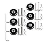 TOGEVAL Suitcase Wheel Replacement Kit for Luggage Travel Repair Parts Swivel Wheels Rubber Silent Mobility Enhance Case Repair