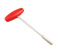 TOGEVAL T Shape Sleeve Wrench Wire Adjust Spoke Tool Hexagonal Hole 5.5mm Red Tool Steel and Plastic Sturdy Handy Spoke Wrench for Professional Use and Home