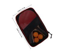 TOGEVAL Table Tennis Racket with Comfortable Anti-slip Grip Wood and PP Polyester Material Lightweight Portable Outdoor Paddle Kit with Ball Storage for Family and Sports Training