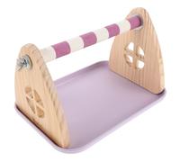 TOGEVAL Tabletop Parrot Stand Tray for Training and Play, Medium Size Bird Perch Platform for Small Birds, Budgie and Conure Cage Accessory