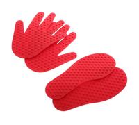 TOGEVAL Tactile Hand Sensory Prints and Foot Prints Set, Soft Red Crash Pads for Kids, Sensory Training Supplies for Kindergarten Outdoor Games and Coordination Development