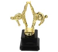 TOGEVAL Taekwondo Trophy for Martial Arts Award with Realistic Martial Move Statue Competition Prize for School and Kindergarten Ceremonies