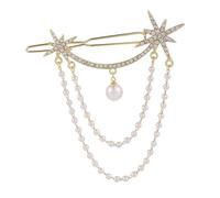 TOGEVAL Tassel Headdress Hair Clip Girls Hair Barrette Chain Side Hairpin Decoration for Bridal