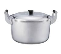 TOGEVAL Thickened Aluminum Stockpot with Lid Large Capacity Cooking Pot for Gas Stove Double Ear Soup Pan for Household Use