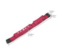 TOGEVAL Thickened Canvas Sword Cover Bag with Small Pouch Rainproof Martial Arts Tai Chi Sword Sleeve Single Protective Carrying Case Red
