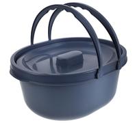TOGEVAL Thickened Large Bedpan with Lid and Dual Handles, Bedside Pee Bucket for Elderly and Patients, Sturdy Plastic Urine Pot Suitable for Home and Outdoor Use