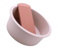 TOGEVAL Thickened Large Pink Face Wash Basin with Built Hand Washboard Multi-Purpose Wash Tub for Dormitory Kitchen Outdoor Cleaning and Laundry Storage