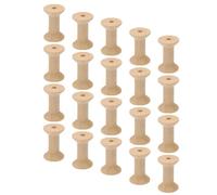 TOGEVAL Thread Spools Bobbins Vintage 20 Pcs Hour Glass Shaped Wooden, Unfinished Wood Material for Decorative Purposes and Wire Holding for Sewing and Craft Activities in DIY Projects