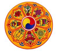 TOGEVAL Tibetan Singing Bowl Cushion, Lightweight Fabric Pad with Delicate Embroidery, Compact Design for Meditation, Yoga and Daily Practice