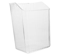 TOGEVAL Transparent Hanging Plastic Trash Can for Cabinet Door Space Saving Waste Container with Smooth Surface Multi Use Over Door Basket for Kitchen and Bathroom Storage