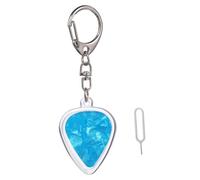 TOGEVAL Transparent Heart Shaped Guitar Pick Holder Keychain Standard Case for Secure Storage and Easy Identification Portable Music Accessory for Guitarists and Music Lovers