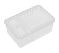 TOGEVAL Transparent Plastic Reptile Container with Breathable Holes for Lizards Snakes Spiders and Frogs Portable Habitat Box for Feeding and Breeding in Homes Schools and Pet Stores