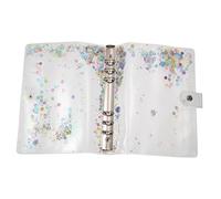TOGEVAL Transparent PVC Notebook Protector Cover Lightweight Non-Slip Refillable Binder Shell for Loose Leaf Notebooks Colorful Creative Handbook Case to Keep Journals Clean and Secure