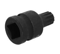 TOGEVAL Triple Square Spline Bit Socket Short Hollow Brake Caliper Tool Professional Impact Drive Socket for Precise Brake Caliper Screw Removal and Maintenance Efficiency Booster