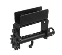 TOGEVAL Truck Tie down Winch Manual Ratchet Tensioner Black Painted Reversible Mount for Light and Medium Trucks Cargo Securing with Webbing Strap Compatible for Flatbed Trailers