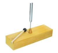 TOGEVAL Tuning Fork Wooden Resonance Box Sound Therapy Instrument Acoustics Vibration Experimental Tool for Boys and Girls Schools Random Color