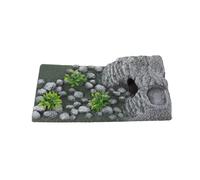 TOGEVAL Turtle Basking Ramp with Suction Cups for Aquariums Compact Resting Terrace with Cozy Hideout Easy to Clean Turtle Dock Accessory Enrichment Platform Frogs and Lizards