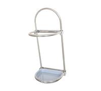 TOGEVAL Umbrella Holder Wall-mounted Umbrella Racks Stainless Steel Silver Large Capacity Strong Wear-resistant Space Saving with Screws and Non-marking Patches for Office and Hotel