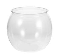 TOGEVAL Unbreakable Round Fish Bowl 20X17Cm Pet Material Small Aquarium Tank for Goldfish Breeding and Living Room Decoration