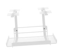 TOGEVAL Under Desk Cable Management Tray Strong Load-bearing Cable Holder Organizer for Office and Home Wire Basket for Power Strips and Adapter Storage White Small