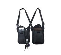 TOGEVAL Upgraded Anti-theft Nylon Armpit Bag with Adjustable Strap Hidden Underarm Shoulder Pack for Men Women Multi-purpose Concealed Key Case Wallet Organizer in Black for Travel Outdoor