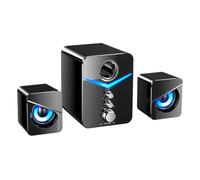 TOGEVAL USB Wired Computer Speaker Wireless Desktop Laptop Phone Sound Box High Volume Compact Audio for Office and Home Use Black Standard Edition