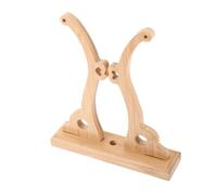 TOGEVAL Vintage Chinese Style Fan Holder Solid Wood Display Stand for Fans Lightweight Easy to Assemble Decorative Table Decor for Home Gift