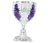 TOGEVAL Vintage Metal Wine Goblet Elegant Medieval Chalice for Party Communion Home Decor Sturdy Break Resistant Drinking Cup with Sophisticated Design