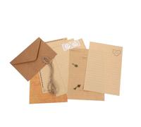 TOGEVAL Vintage Stationery Writing Paper and Envelope Set A5, 72pcs Kraft Letter Paper with Lined Design, Multiple Pattern Envelopes for Wedding Invitations, Love Letters, and Party