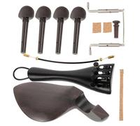 TOGEVAL Violin Accessories Wood Craft Violin Chin Rest Replacement Parts Silver Tuning Peg Instrument Repair Accessories