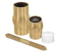 TOGEVAL Walking Stick Hardware Kit Copper Joint with Brass Anti-Slip Ferrule for Senior Use Easy DIY Installation for Safe Mobility