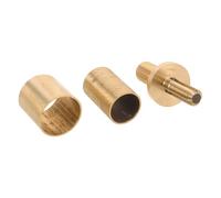 TOGEVAL Walking Stick Replacement Tips Copper Elderly Crutch Anti-Slip Joint Walking Cane Tips Copper Ordinary Crutch Anti-Slip Joint Cane Connector Ordinary Golden