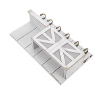 TOGEVAL Wall Mounted Key and Mail Holder with Floating Shelf Rustic Solid Wood Coat Rack Organizer with Hooks Farmhouse Style Entryway Shelf for Small Spaces White European Design